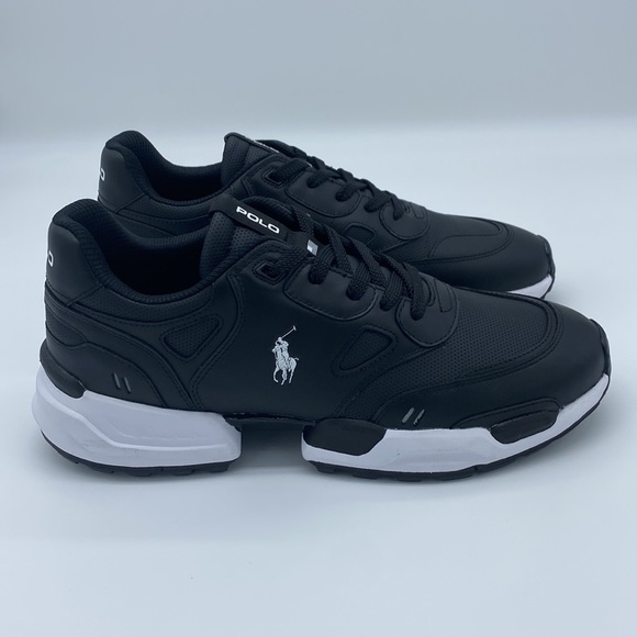 NWT Polo Ralph Lauren Men's Jogger Leather-Panel Sneakers Size 8 - Picture 3 of 11